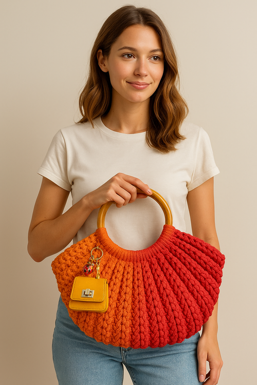 Fiore di Fuoco – Hand-Crocheted Bag by NUBEA